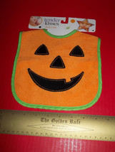 Fashion Holiday Baby Clothes Tender Kisses Halloween Orange Pumpkin Feeder Bib - £3.04 GBP