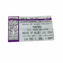 Vtg. Pantera Concert Ticket Stub Las Vegas House Of Blues 2001 02/04/01 - £26.53 GBP