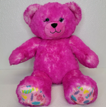 Build A Bear Candy Pop Bright Pink Bear Plush Toy Retired 16&quot; Girls - £7.66 GBP