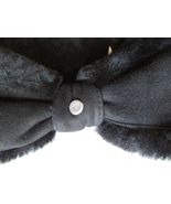 UGG Bow Headband Shearling Sheepskin Black New - £66.48 GBP
