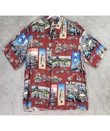 Reyn Spooner Shirt Mens Large Motorcycle Riding Hawaiian Button Up Short... - £28.02 GBP