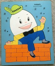 Vintage Playskool Humpty Dumpty Wood Board Puzzle 185-22 Nursery Rhyme 12 pcs - $6.99