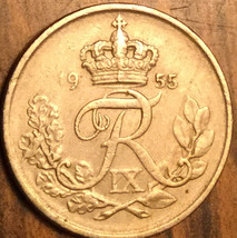 1955 Denmark 10 Ore Coin - £1.35 GBP