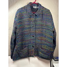 Chico&#39;s Design Womens Multi Color Knit Tweed Jacket Silk Blend Size 3 US... - $511.24 MXN