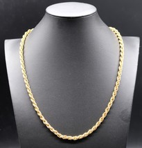 Vtg Gold Tone 24&quot; Rope Chain - $14.99