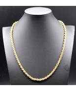 Vtg Gold Tone 24&quot; Rope Chain - $20.99 CAD