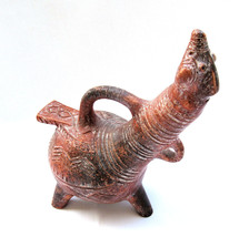 Decorative Greek Prehistoric Terracotta Vase, Ceramic Vase , Hand made Primitive - £68.46 GBP