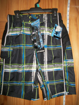 Joe Boxer Boy Clothes Large Swimwear Barbed Wire Swim Trunks Black Bathi... - £15.12 GBP