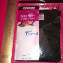 Joe Boxer Women Clothes Small Thermal Underwear Top Solid Black Crew Nec... - $12.34