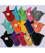 Crystal Horse Fly Bonnet Veil Ear Net Bonnet Mask Hand Made Cotton Crochet  - £7.64 GBP