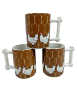 3 Dennis Kyte Design Studio Chicken Coffee Mugs - €20,39 EUR
