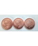Freedom Eagle Copper 1oz Round Lot of 3 Fresh from Mint Roll - $314.10 MXN