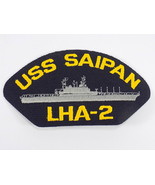 MILITARY PATCH  US NAVY USS SAIPAN LHA-2 Iron or Sew On NEW 6&quot; W x 3&quot;T  - £2.70 GBP