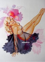 Bill Randall Pinup Girl Poster Sexy Blonde In Black Lingerie Hot Photo Print Art - £7.81 GBP