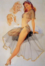 TED WITHERS PIN-UP GIRL POSTER SEE THROUGH LINGERIE SEXY PHOTO PINUP PRINT! - £3.15 GBP
