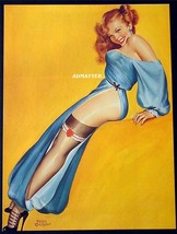 Peter Driben 9X12 Pin-up girl print Double Sided! 2 Very sexy Ladies Hot Art!!! - $14.80