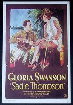 Sadie Thompson Gloria Swanson! 2 Sided Old Movie Poster  + California Tim Mc Coy - £13.19 GBP