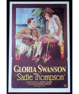 SADIE THOMPSON GLORIA SWANSON! 2-SIDED OLD MOVIE POSTER  + CALIFORNIA TI... - £12.98 GBP