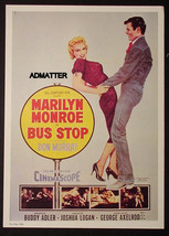 Marilyn Monroe Vintage Nrmt 11 X16  Movie Poster From  Film Bus Stop Don Murray! - £19.35 GBP