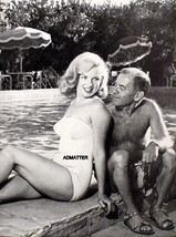 Marilyn Monroe Pin Up Poster In Sexy Swim Suit Pool Side Photo With Johnny Hyde - £4.73 GBP