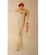 Alberto Vargas Pin-up Girl OOPS! He gave her 6 Fingers! Sexy Evening Gow... - £7.77 GBP