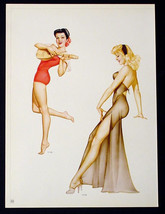 VARGAS 2-SIDED PIN-UP 3 VERY SEXY LADIES FROM THE 1946 VARGA ESQUIRE PAI... - $8.90