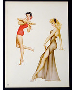 VARGAS 2-SIDED PIN-UP 3 VERY SEXY LADIES FROM THE 1946 VARGA ESQUIRE PAI... - £7.00 GBP