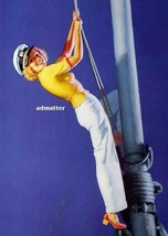 Earl Moran Pretty Pin-up Girl Poster Navy Sailor Climbing Ship Mast - £7.90 GBP