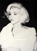 Marilyn Monroe Mounted Vintage Pin Up Print Rarely Found Photo In Mink Stole - £10.27 GBP