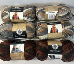 Loops &amp; Threads Impeccable Yarn 192 yds ea. Skein 100% Acrylic Lot 6 - $23.74