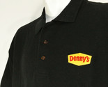 DENNY&#39;S DINER Restaurant Employee Uniform Polo Shirt Black Size L Large - $25.49