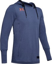 Under Armour UA Accelerate Off-Pitch Hoodie Hooded Sweatshirt Blue 13280... - $54.44