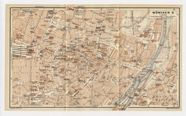 1929 Original Vintage Map Of Munich München Bavaria Bayern / Germany - £16.18 GBP