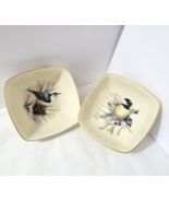 Lenox Winter Greetings PAIR 4-1/8&quot; Bowls Sauce Dip Nuthatch Chickadee EU... - $37.69 CAD