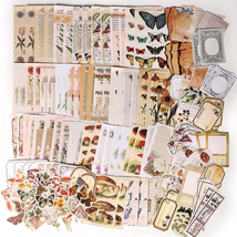200 Pieces Vintage Scrapbook Supplies Pack for Junk Journal Planners DIY... - $11.71
