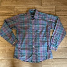 Vintage Colours Alexander Julian Button-Up Long Sleeve Plaid Shirt Size Medium - $45.00