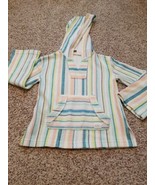 Roxy Girl French Terry Striped Poncho Pullover Hoodie Beachwear- Size Gi... - $19.75