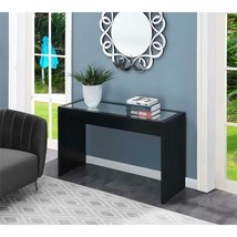 Convenience Concepts Northfield Mirrored Console Table in Black Wood Finish - £173.27 GBP