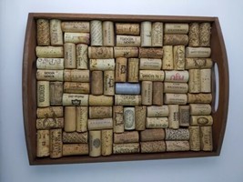 Wine Cork Serving or Warming Tray 13 x 10 x 2.5 Inches With Handles - £9.34 GBP