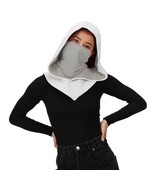 White Assassin Ninja Hood Mask Cowl Hoodie Costume Cosplay Larp Altair K... - £23.59 GBP