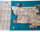 1960s The Old West Trail Brochure Map Montana Wyoming Nebraska N &amp; S Dakota - £5.65 GBP