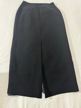 Vintage Michele Women's Black Rear Zipper & Slit Pull-On Pencil Skirt Waist 27" image 2