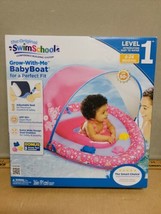 Swim School Perfect Fit Baby Boat Pool Float Adjustable Seat Convertible... - $20.95