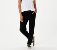 Cuddl Duds Comfortwear Length Slim Pants- BLACK, SMALL - £16.52 GBP
