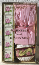 Vintage Luxury Perfumed Soap, Bath Cubes, &amp; Shower Cap, By Prestige Frag... - £10.44 GBP