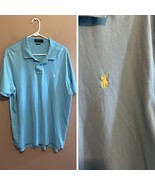 Polo Ralph Lauren Shirt Men XL Blue Pima Soft Touch 100% Cotton Short Sl... - $27.34 CAD