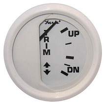 Faria Dress White 2&quot; Trim Gauge (Mercury / Mariner / Mercruiser / Volvo DP / Yam - £33.33 GBP