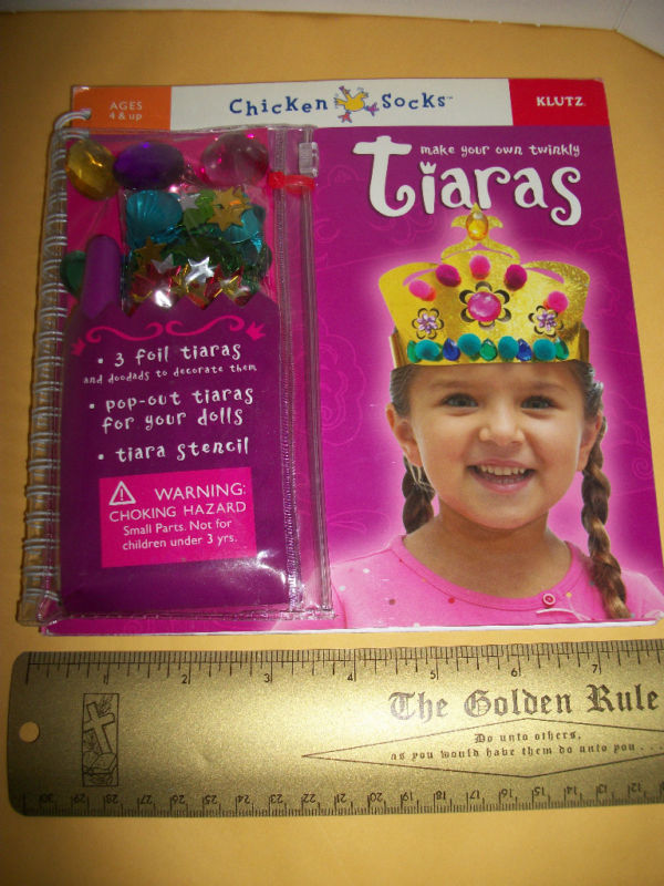 Klutz Craft Kit Doll Twinkly Tiaras Chicken Socks Activity Set Instructi... - $12.34
