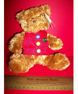 M&amp;M Candies Plush Toy Red Vest Stuffed Animal New Galerie Teddy Bear Sof... - £11.20 GBP