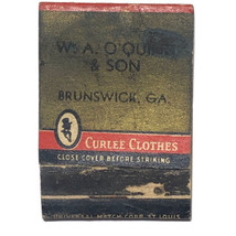 Curlee Clothes Clothing Store Brunswick Georgia Vintage Matchbook Cover ... - £3.94 GBP